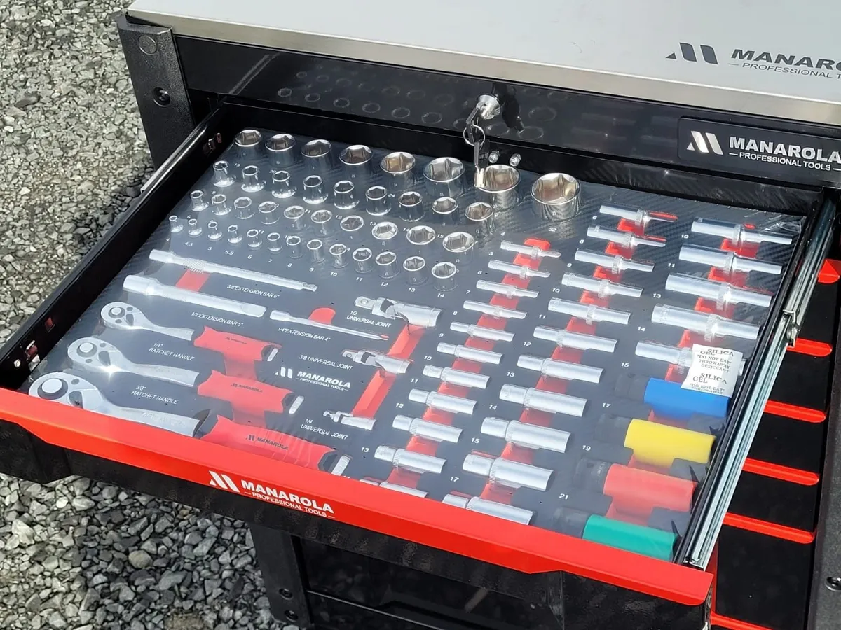 Manarola 7 Drawer Stainless Steel Tool Box - Image 4