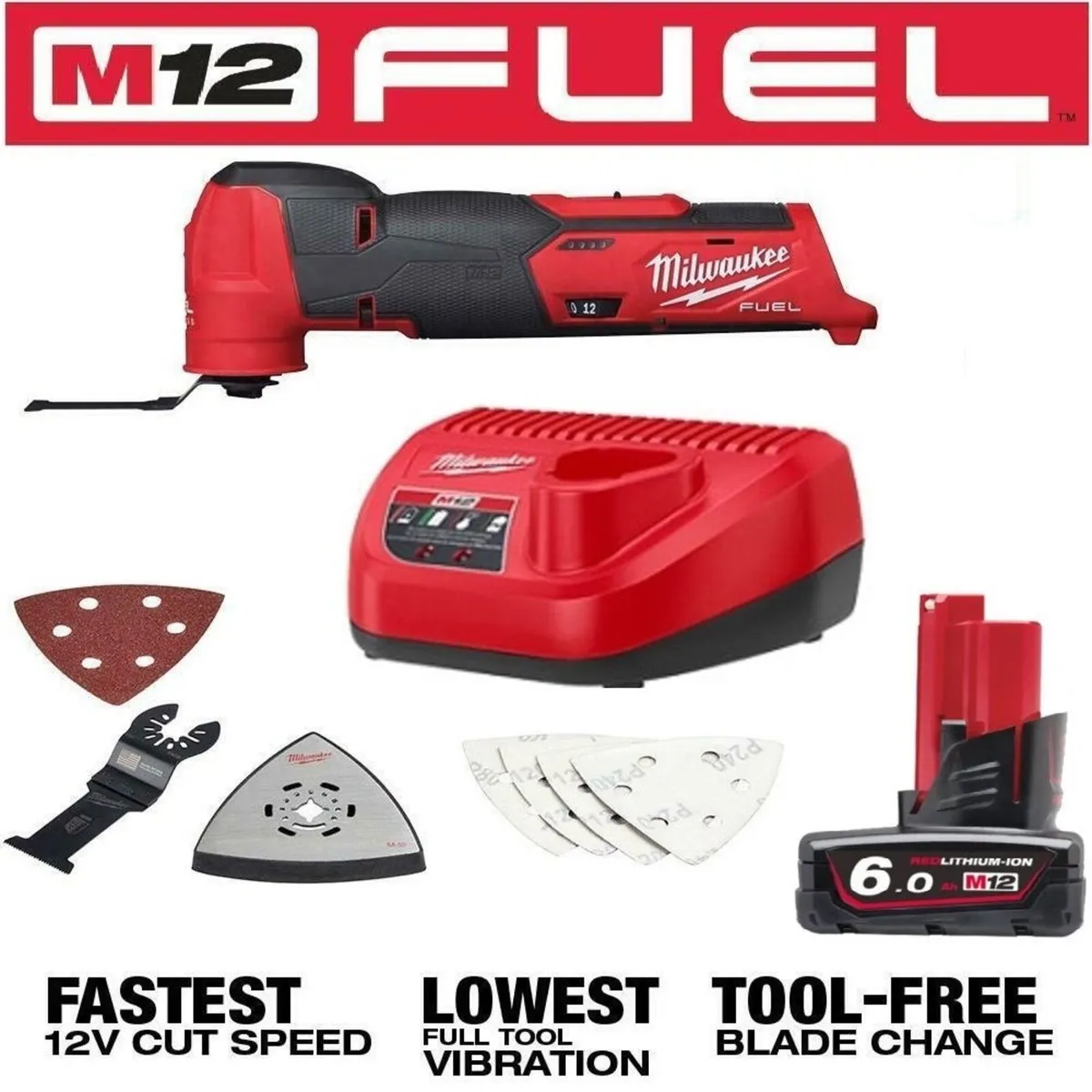 Milwaukee M12 Brushless Multi-Tool kit - Image 4