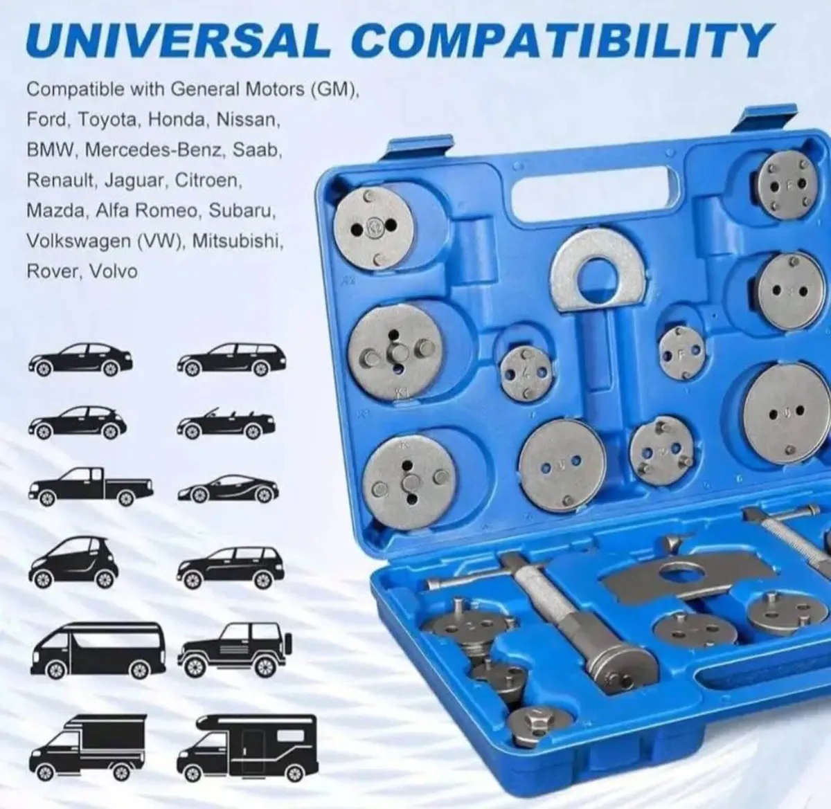 22 Piece Universal Brake Caliper Wind Back Kit - Image 2