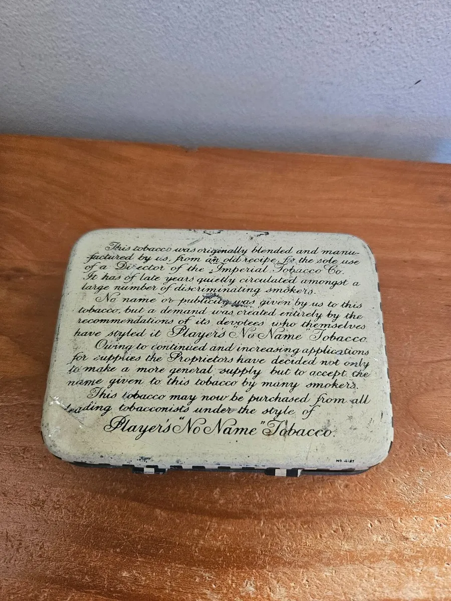 Vintage Players No Name Tobacco Tin - Image 4