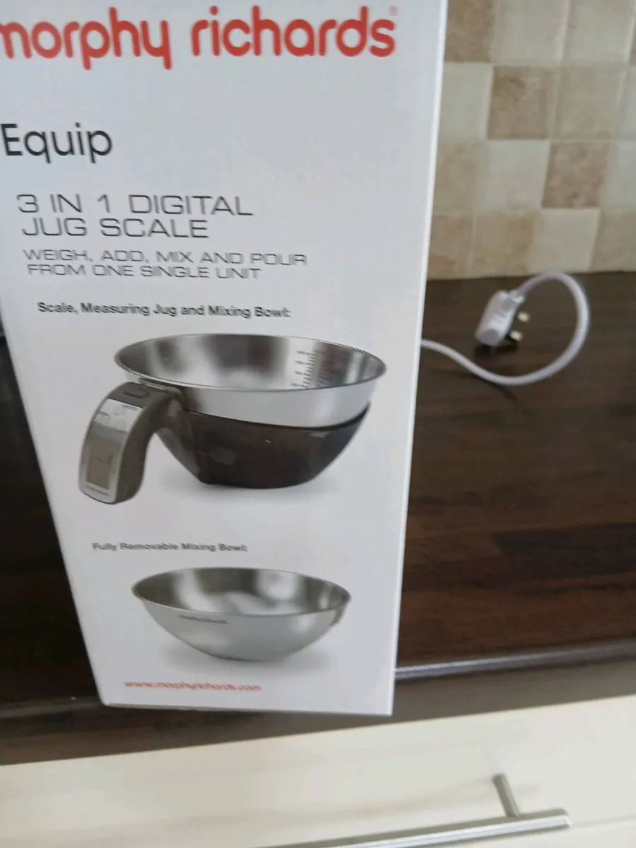 MORPHY RICHARDS 3 IN 1 DIGITAL JUG SCALES NEW - Image 1