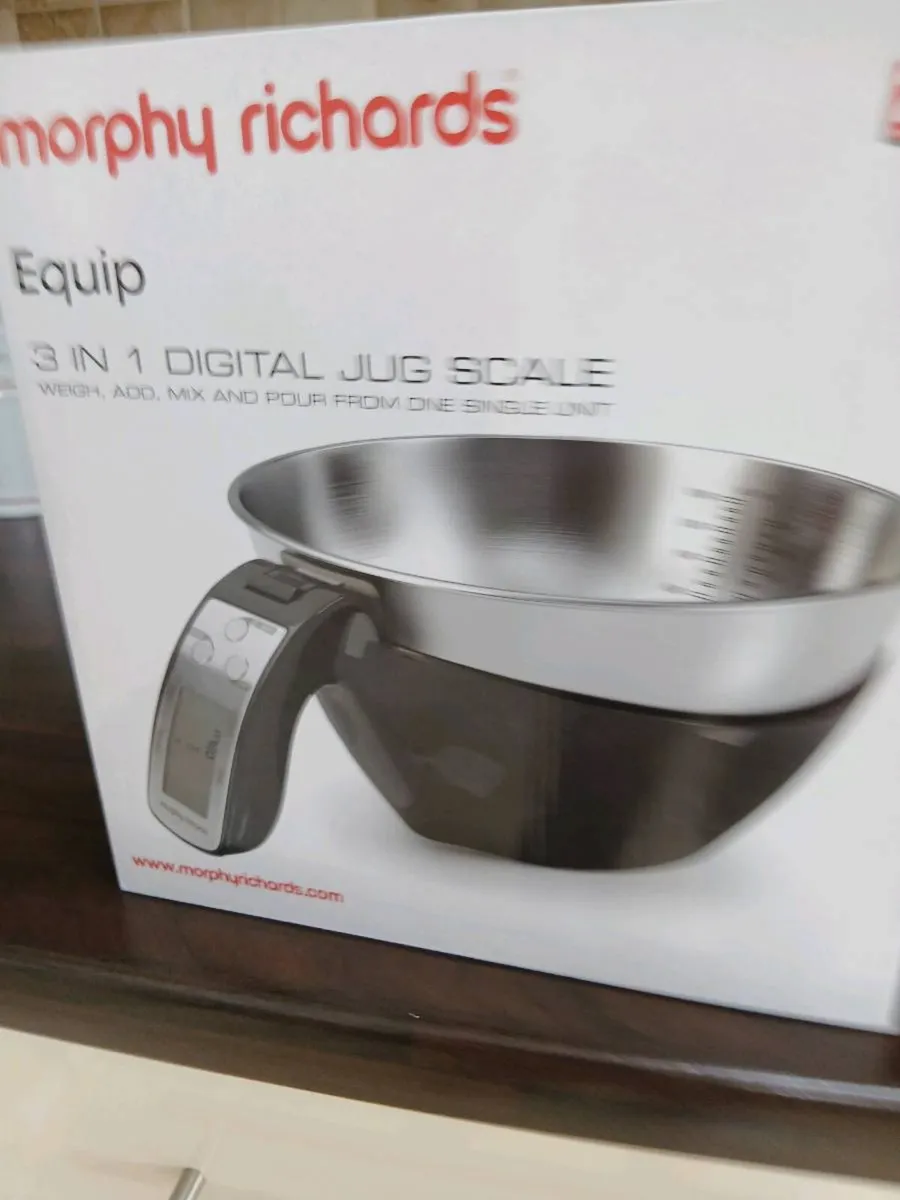 MORPHY RICHARDS 3 IN 1 DIGITAL JUG SCALES NEW - Image 2