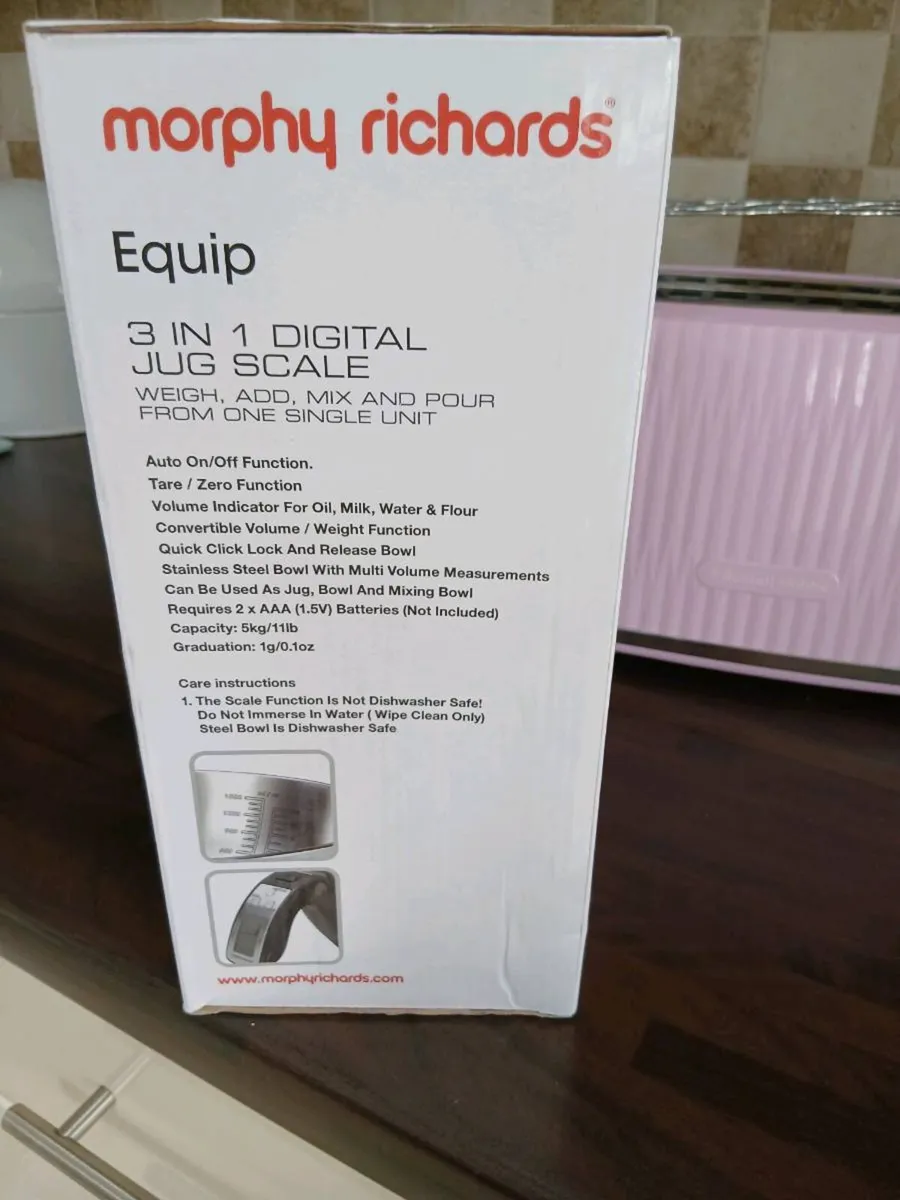 MORPHY RICHARDS 3 IN 1 DIGITAL JUG SCALES NEW - Image 3