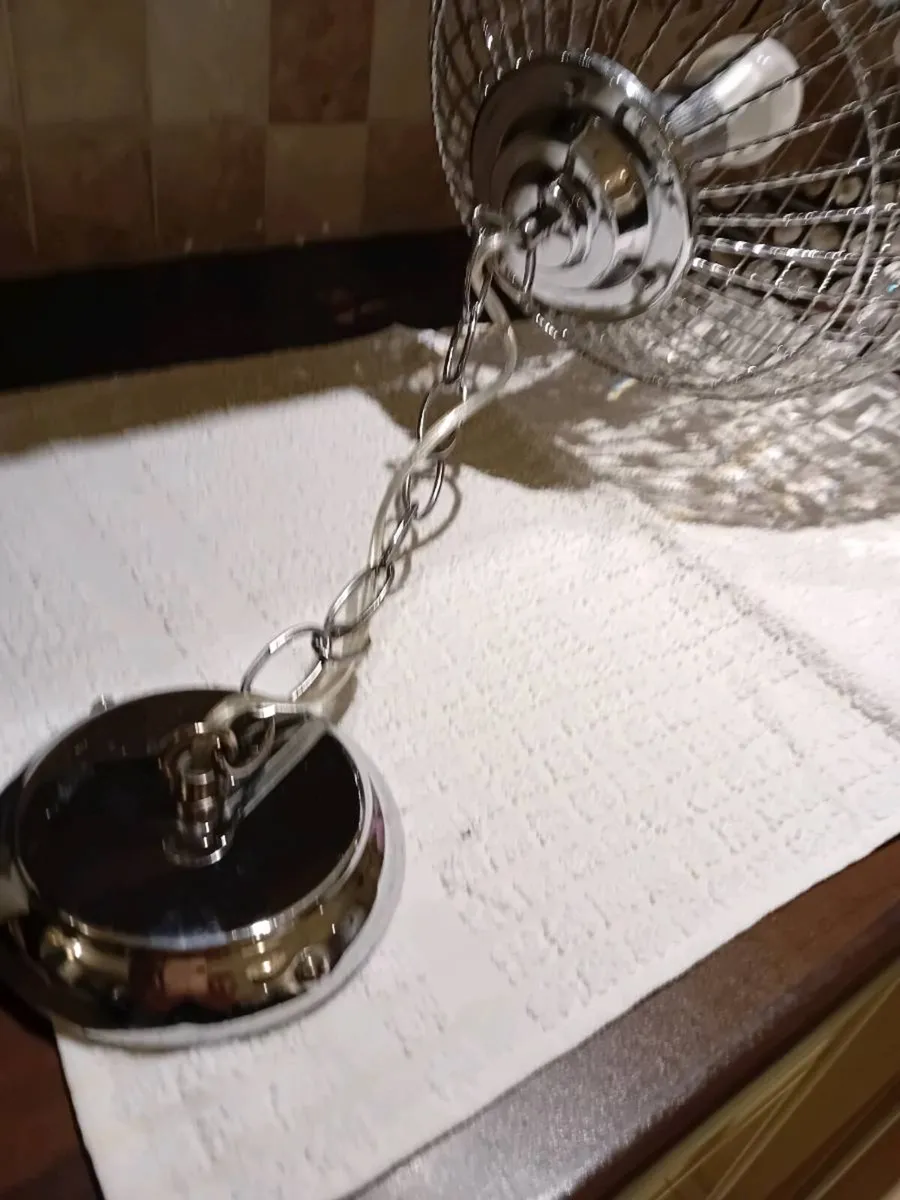 LARGE CRYSTAL BALL CEILING LIGHT LIKE NEW - Image 2