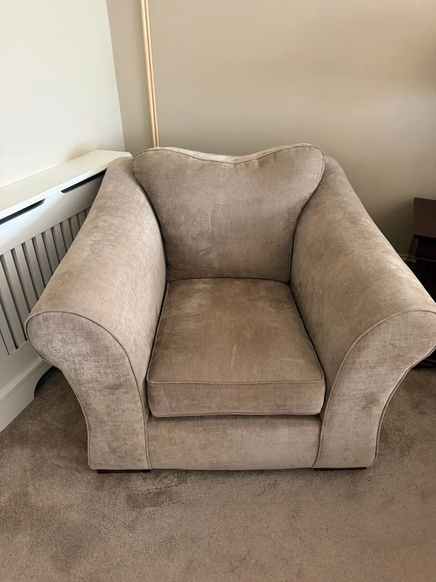 3 seater sofa & armchair - Image 3