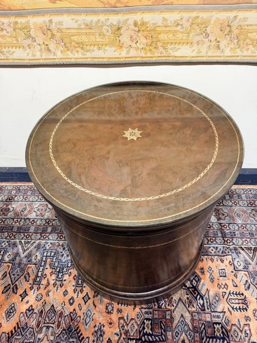 Circular Edwardian Style Drum Table or Cabinet - Image 3