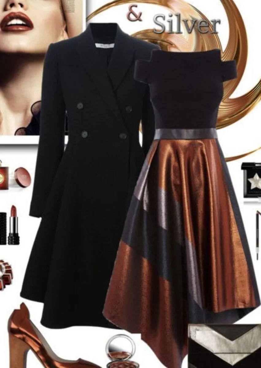 Coast Fran Metallic Stripe Dress - Image 2
