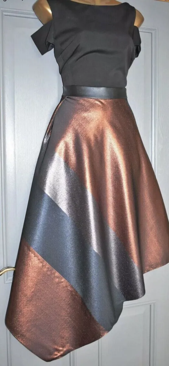 Coast Fran Metallic Stripe Dress - Image 4