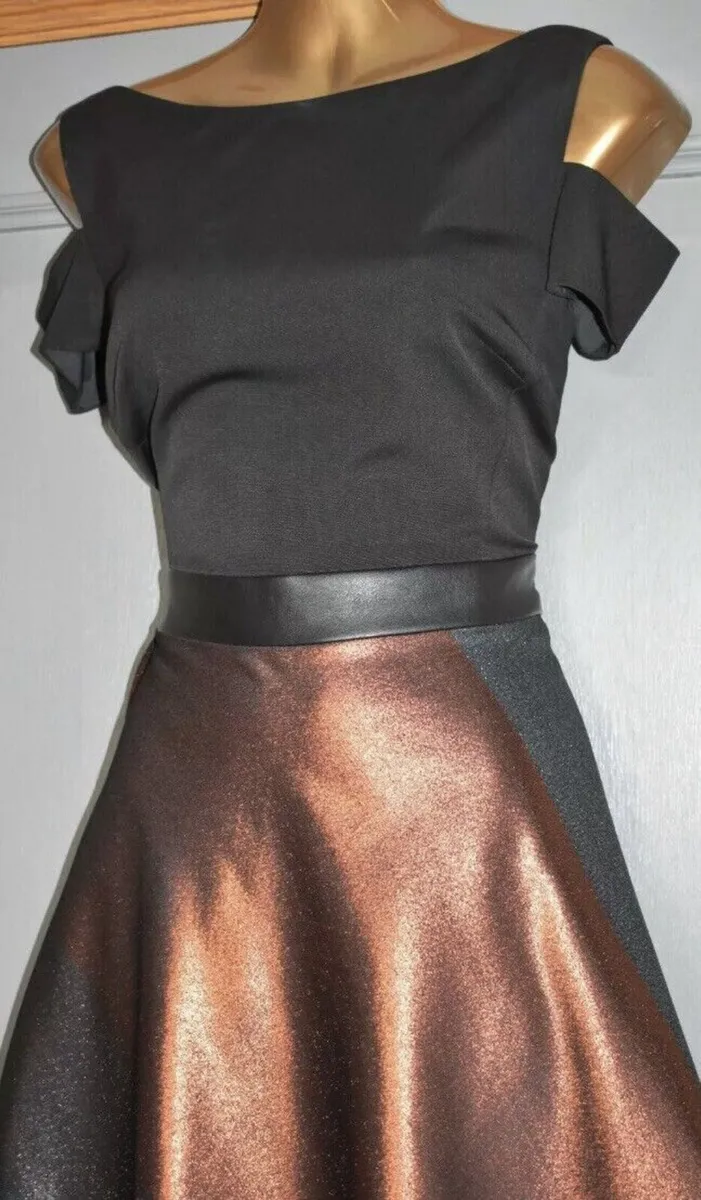 Coast Fran Metallic Stripe Dress - Image 3