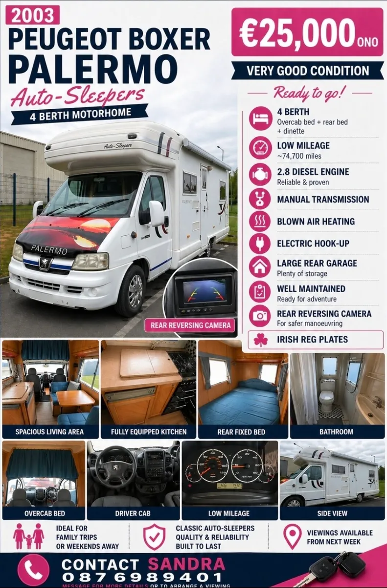 2003 Auto Sleeper Peugeot Campervan - Image 1