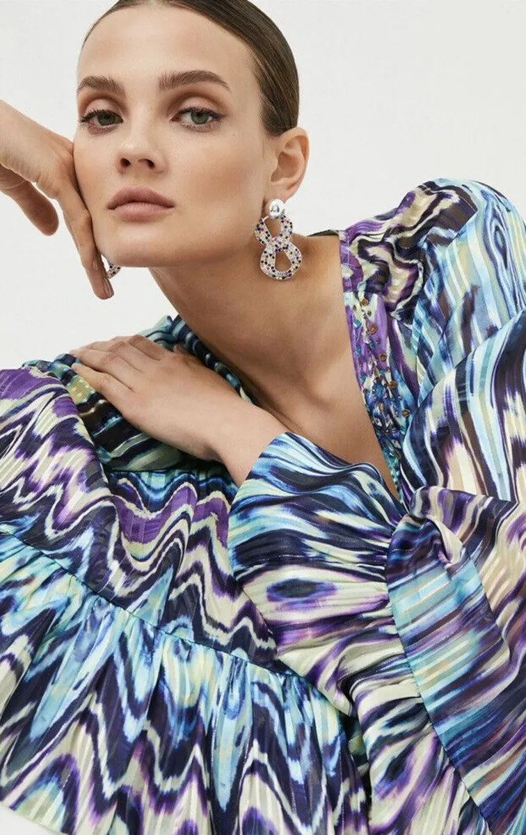 New With Tags Karen Millen Tie Dye Dress - Image 1