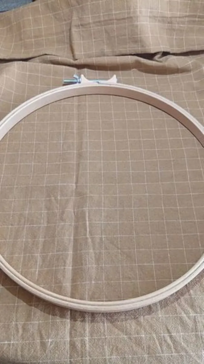 Large Wooden Embroidery Hoop 35cm - Image 1