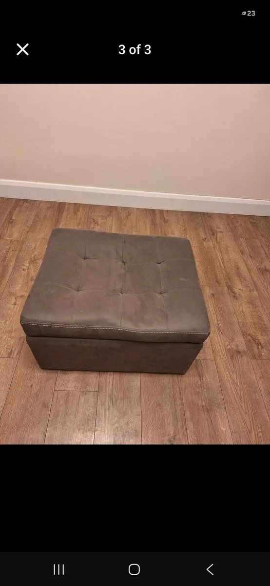 3 seater sofa and footstool - Image 2