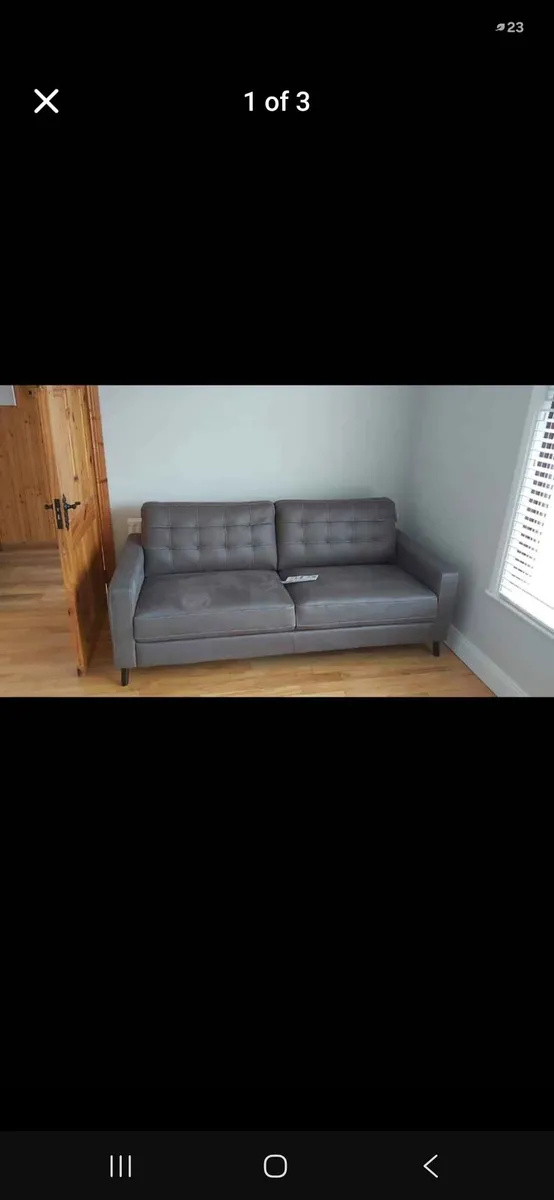 3 seater sofa and footstool - Image 3