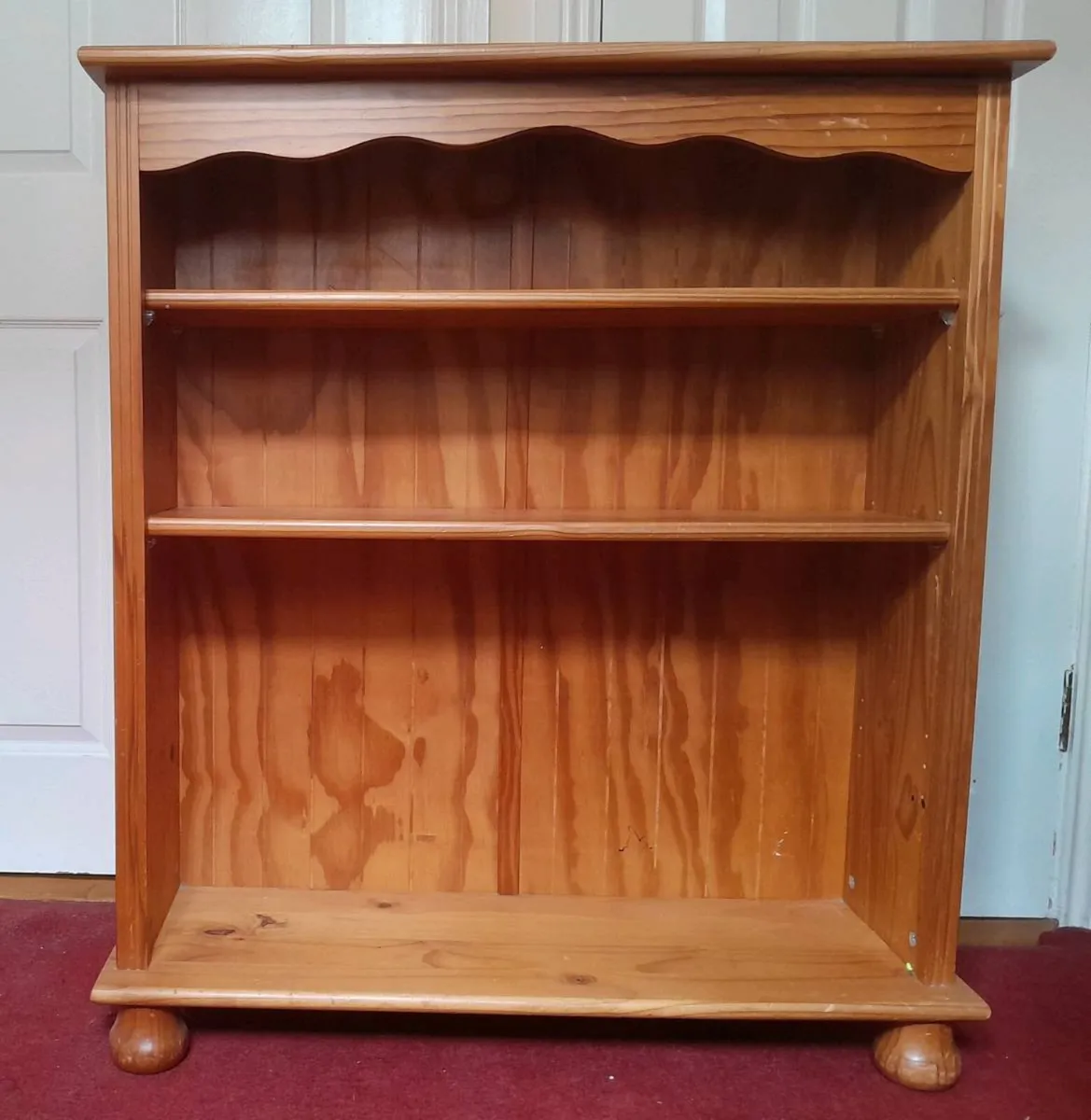 Brown wood pine bookcase/shelf/storage/cupboard - Image 1
