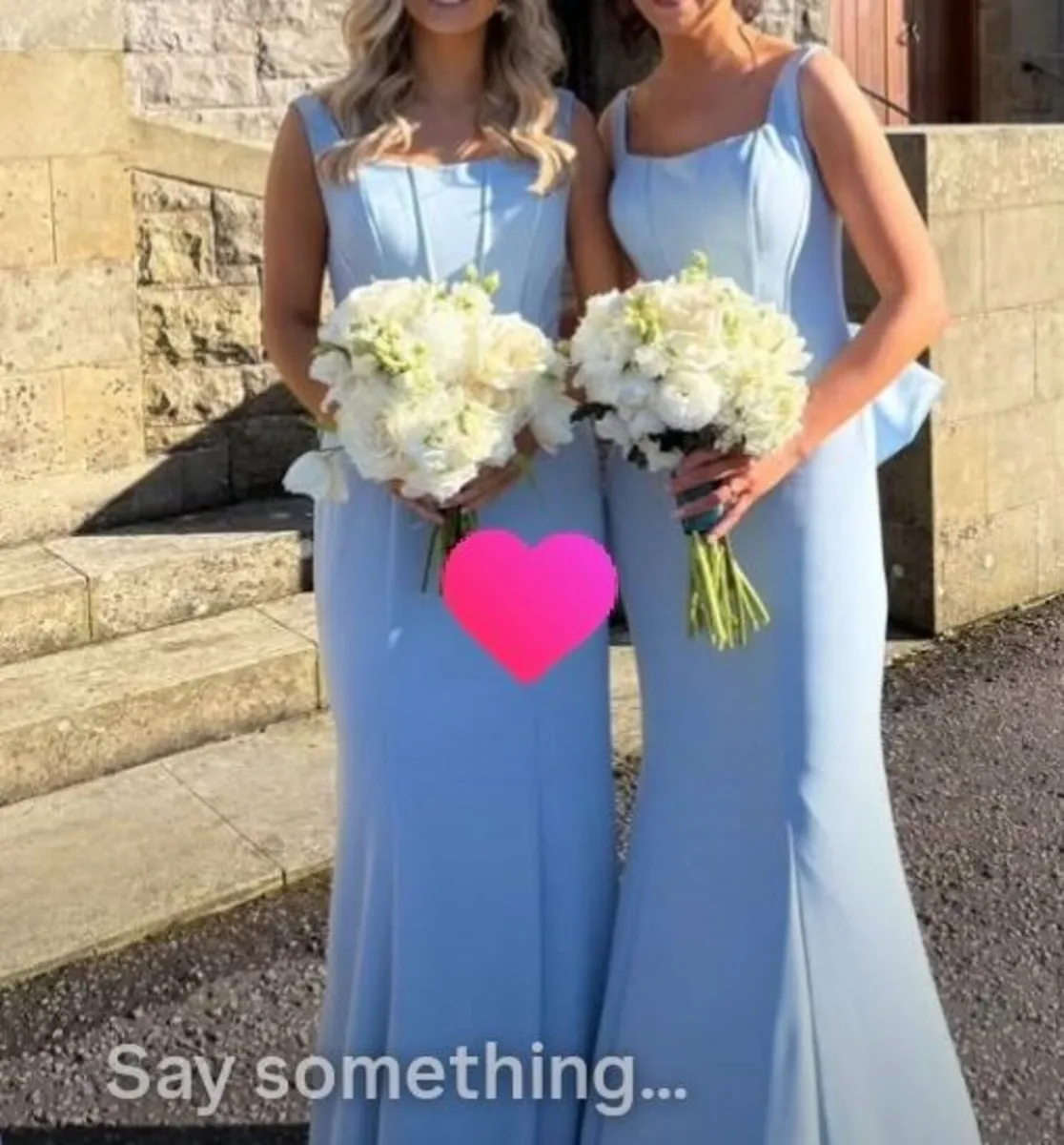 3 Baby Blue Bridesmaid Dresses - Image 1
