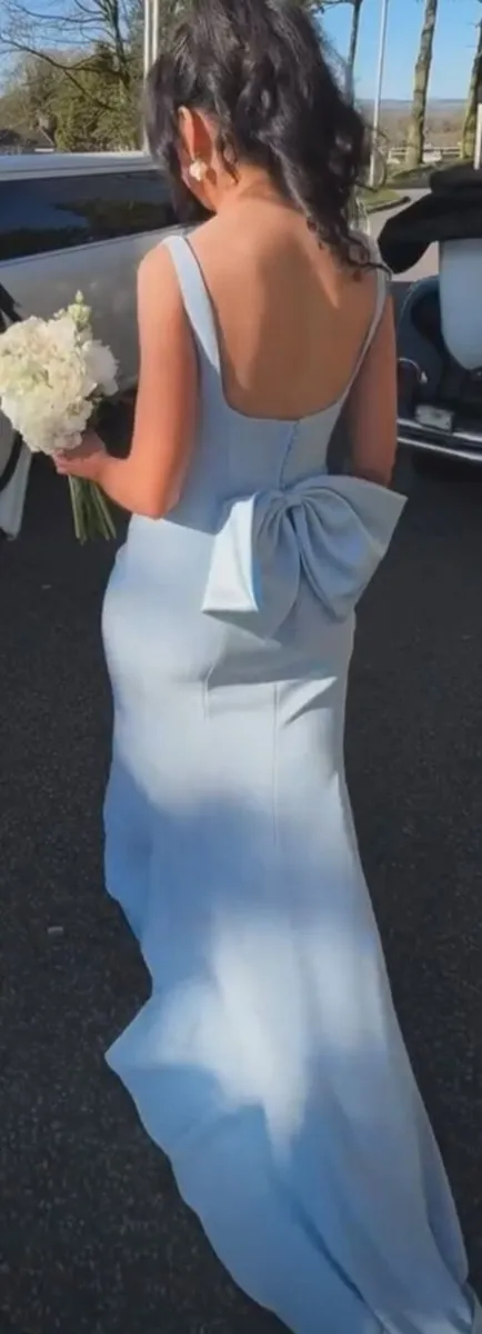 3 Baby Blue Bridesmaid Dresses - Image 2