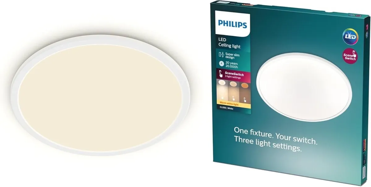 Philips LED SuperSlim SceneSwitch Dimmable Ceiling - Image 1