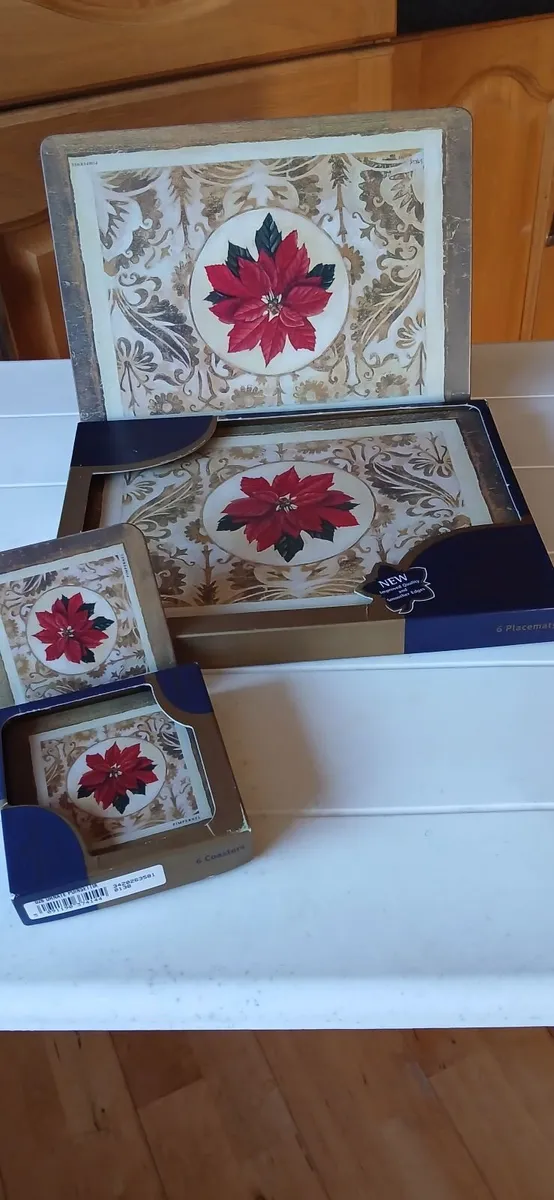 Set of Pimpernel Place mats & Coasters - Image 1