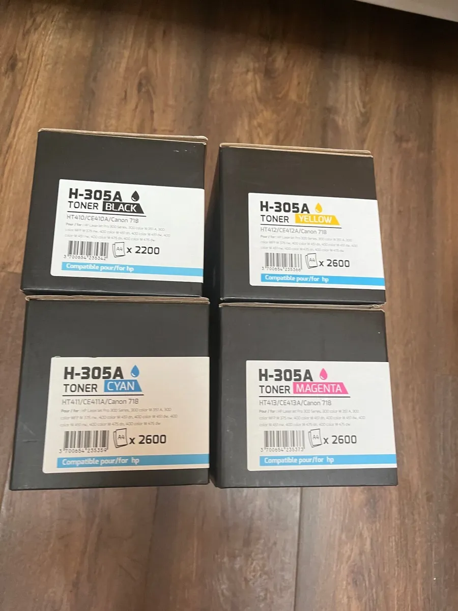 Set of Compatible HP 305A Colour Ink Toners