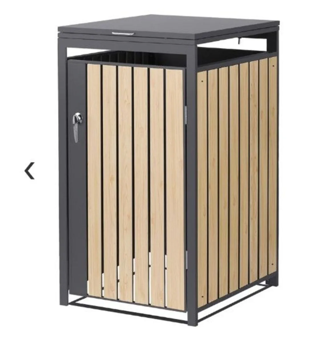 Single Wheelie Bin Storage Box with Gas Struts Fit - Image 4