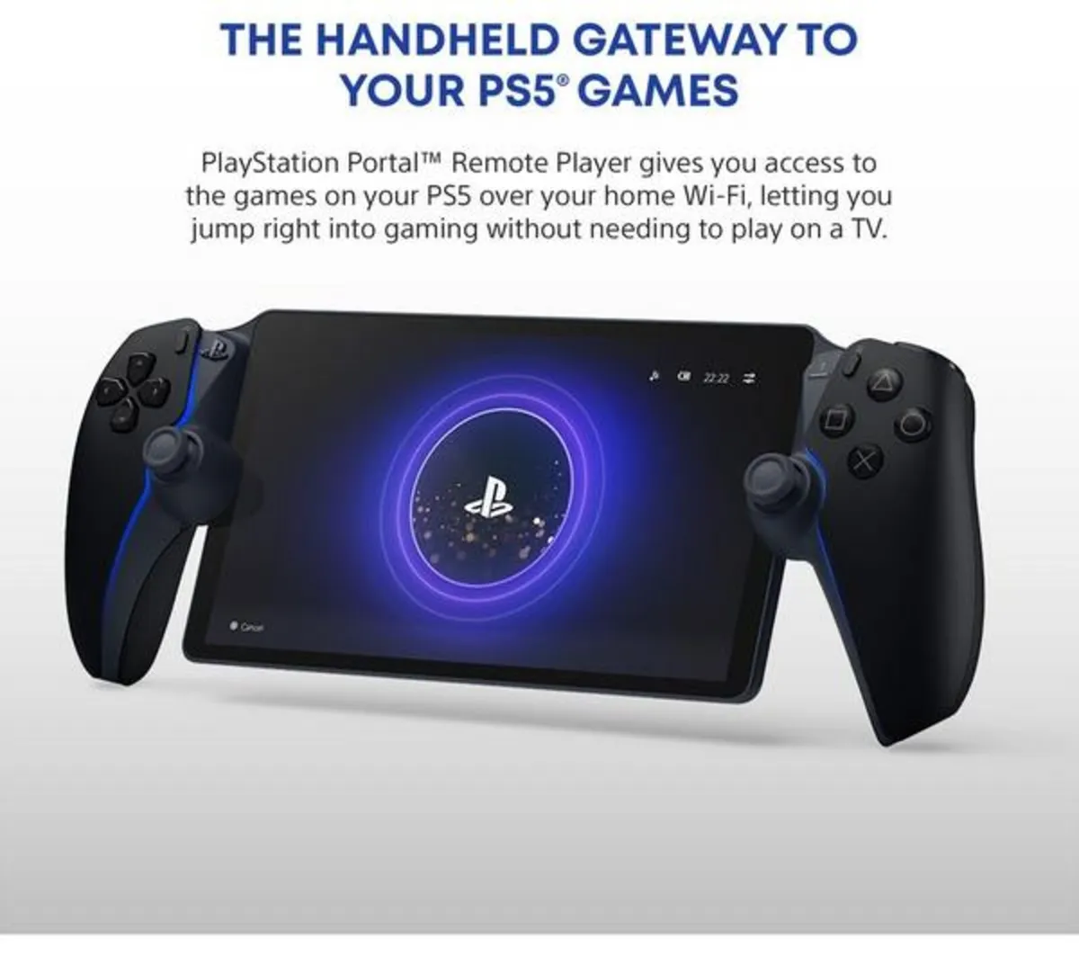 Playstation Portal Midnight Black with Spigen Case - Image 1