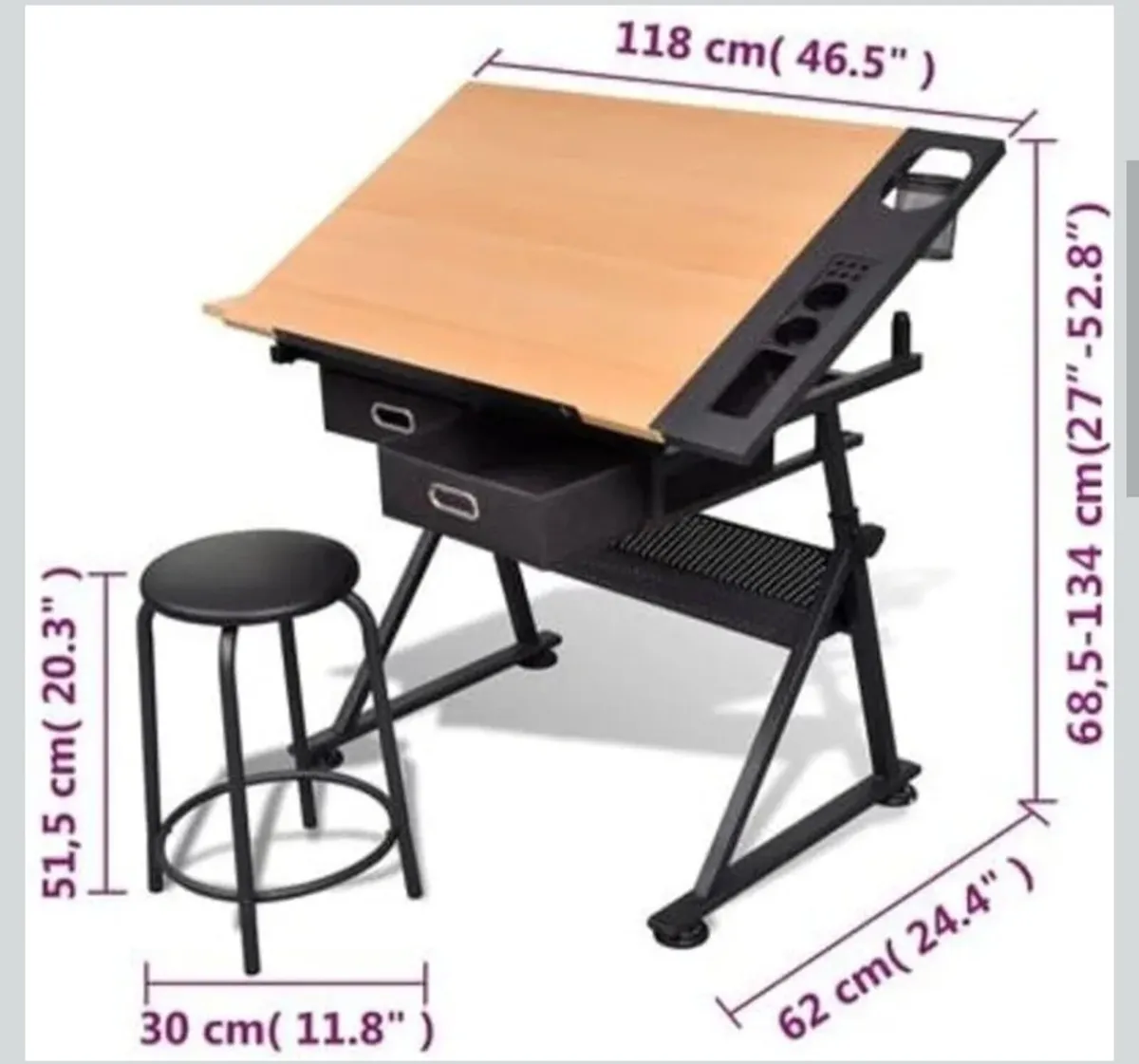 A2 Architectural Drawing Table Adjustable - Image 2