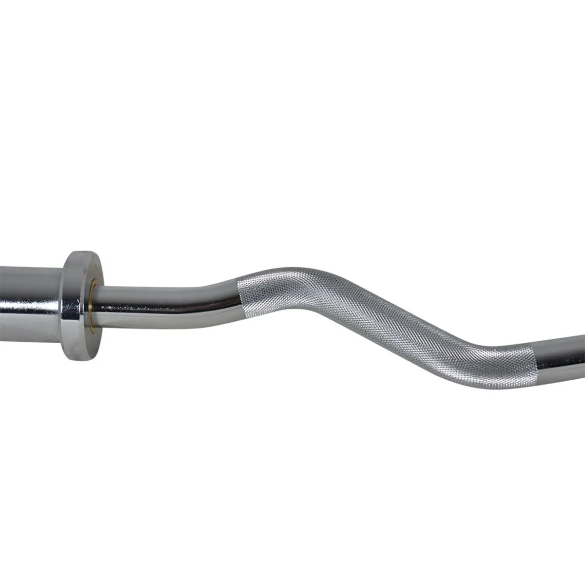 4 Foot Olympic EZ Curl Barbell with Spring Collars - Image 3