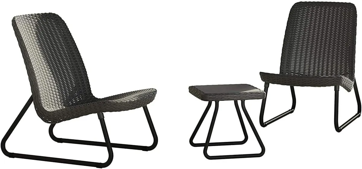 Patio Set Low-Level Two-Seater with Table Stylish - Image 1