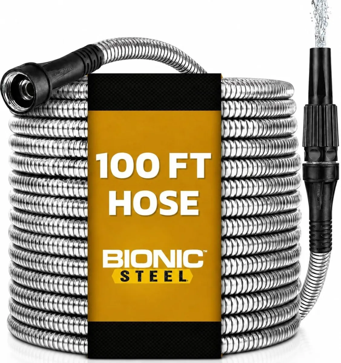 100FT Garden Hose Pipe with Nozzle 304 - Image 1