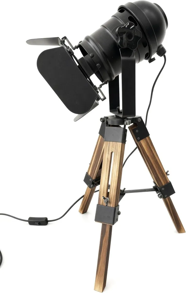Industrial Tripod Floor Lamp Stand Lights 5m Cable - Image 4