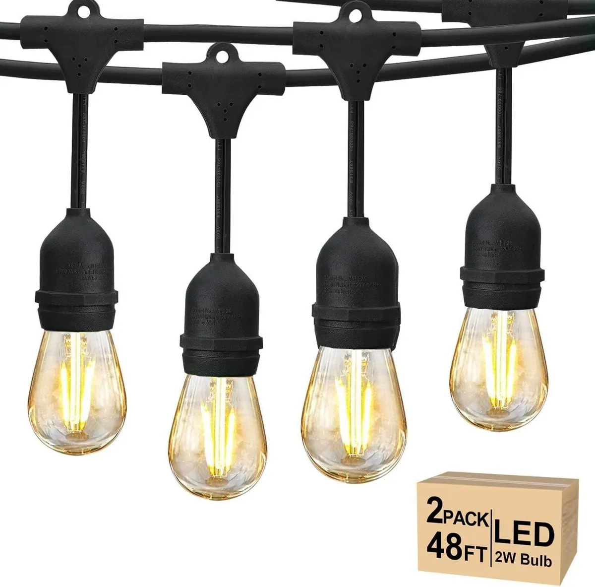 Outdoor String Lights LED 96FT 29m S14 48FT - Image 1
