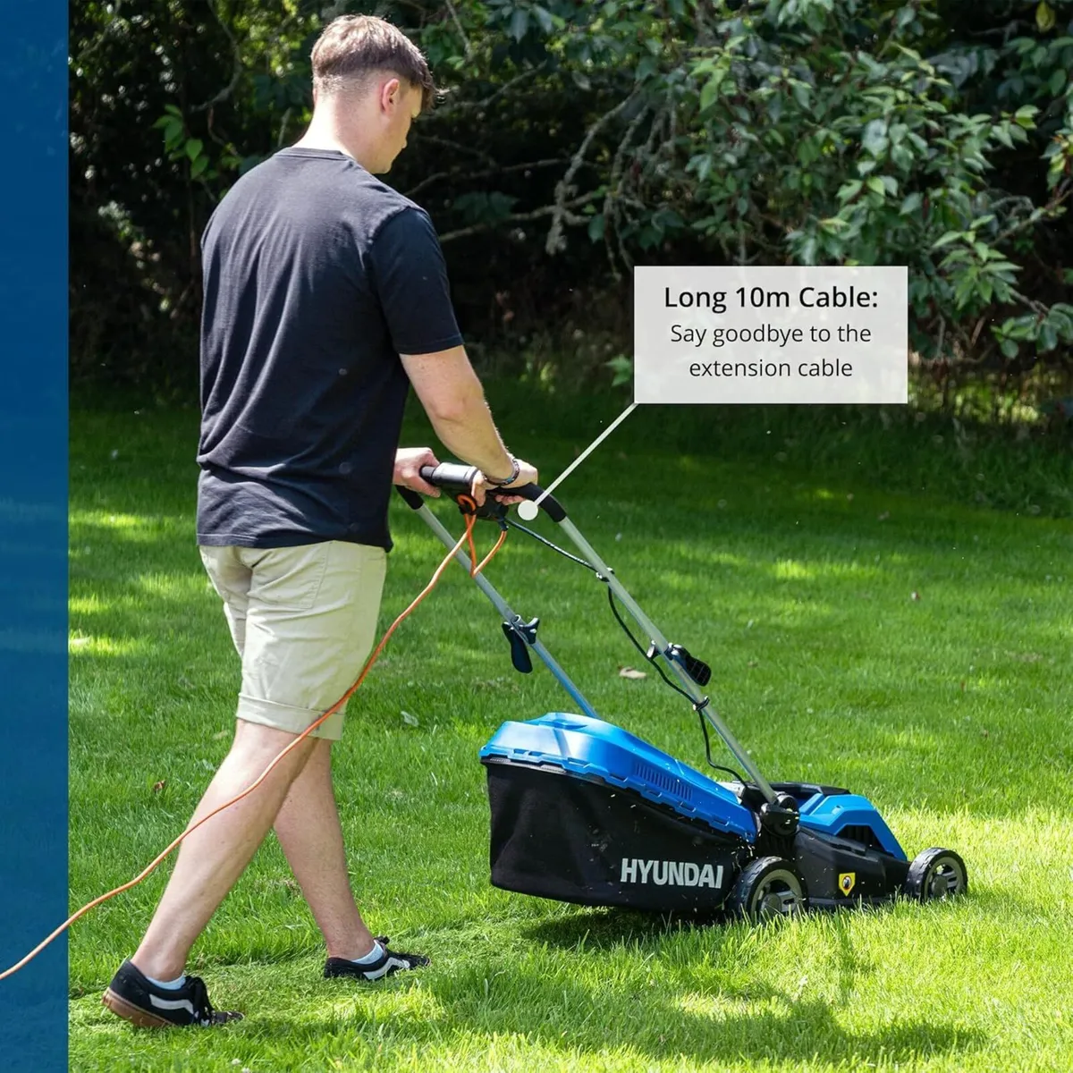 15'' 38CM 1600W Electric Lawnmower with Rear - Image 3