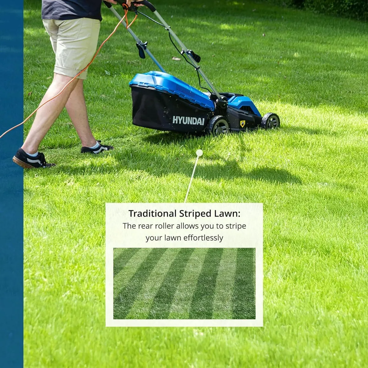 15'' 38CM 1600W Electric Lawnmower with Rear - Image 4