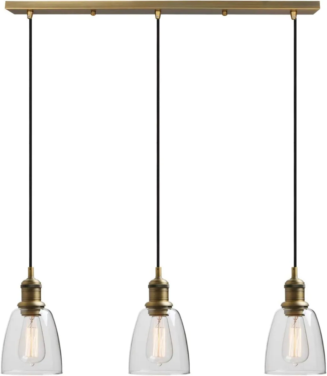 Lighting Industrial Vintage Loft Bar 3 Way Pendant - Image 2
