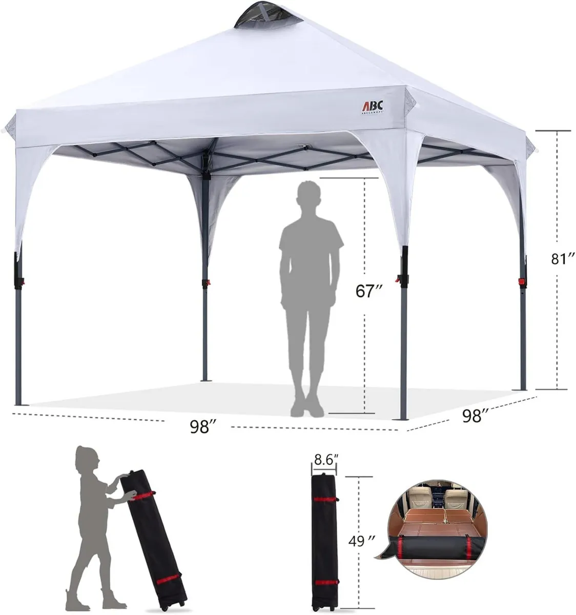 3x3m Pop-Up Gazebo Commercial with Accessories - Image 3