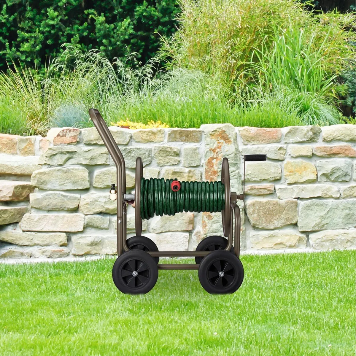 Hose Trolley Xl Mobile Portable Reel Metal - Image 2
