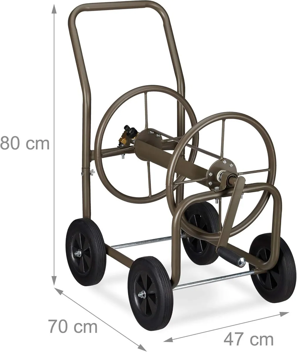 Hose Trolley Xl Mobile Portable Reel Metal - Image 4