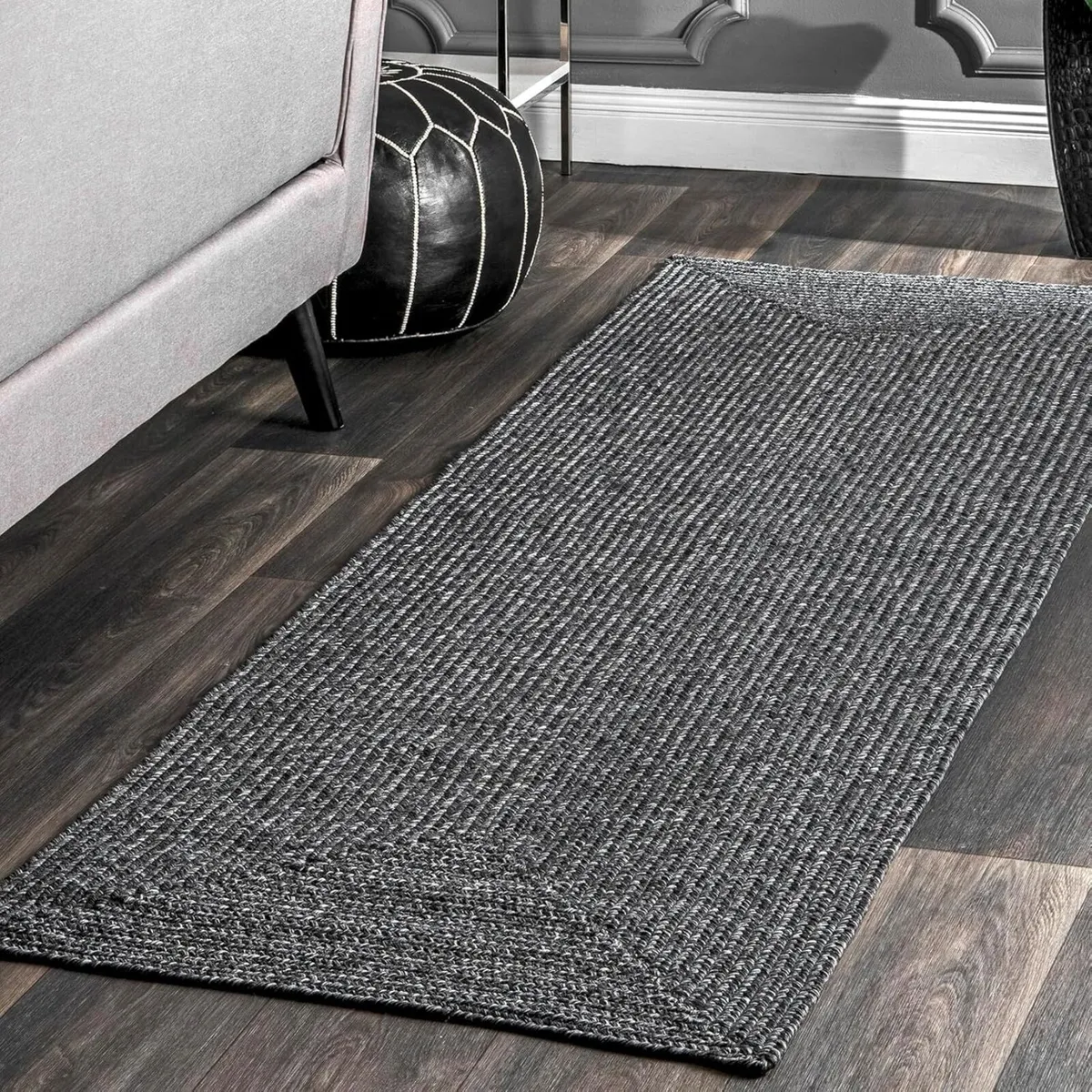 Rigo Hand Woven Farmhouse Jute Runner Rug 76 - Image 1
