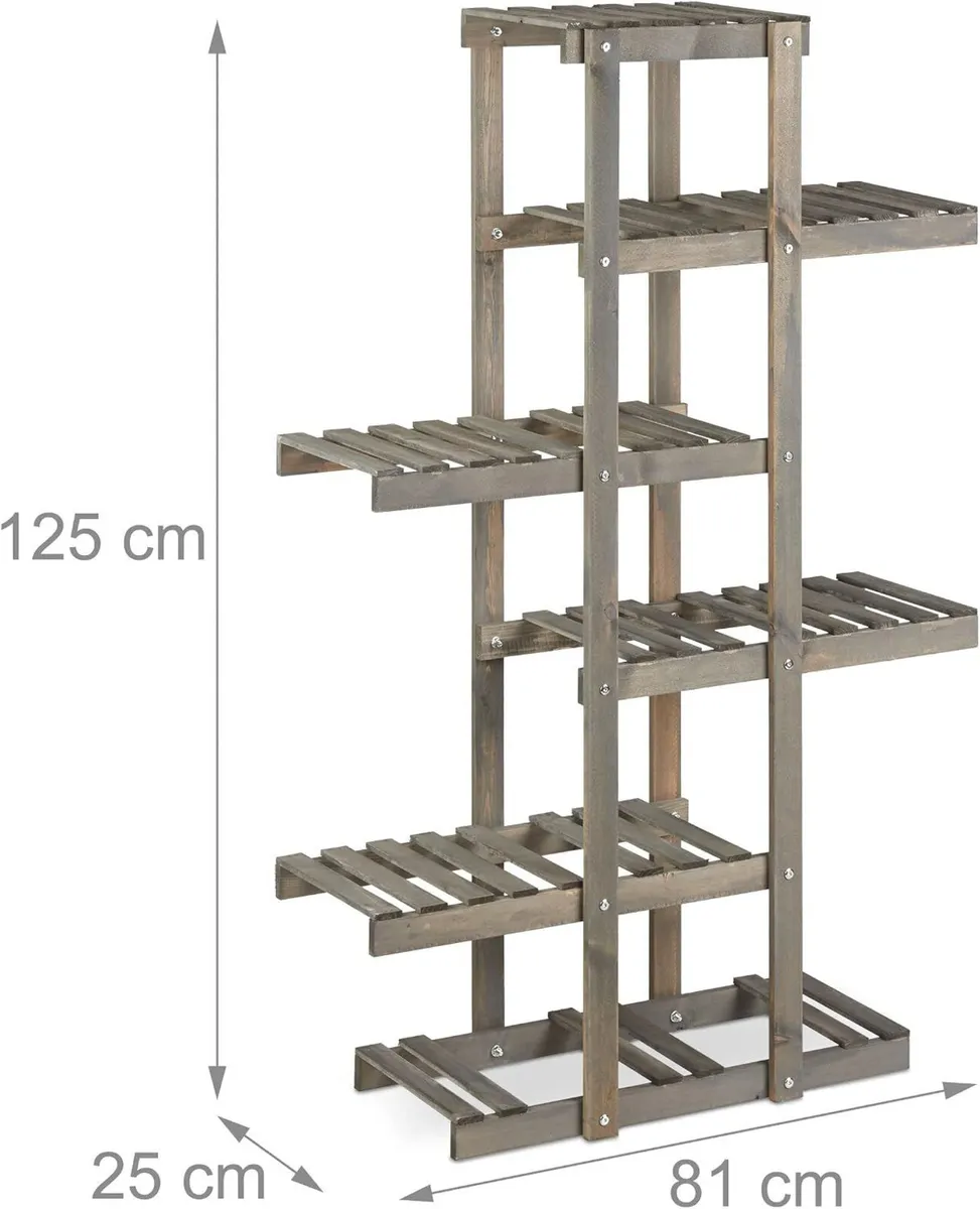 Wooden Flower Rack 5-Tier Plant Stand - Image 4