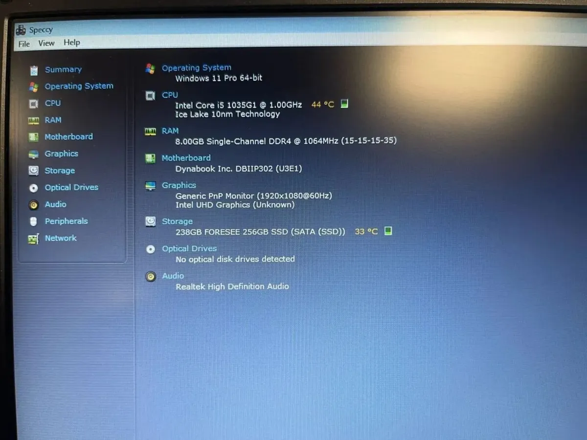 Dynabook Satellite Pro-i5(10th)-8GB-256GB SSD - Image 3