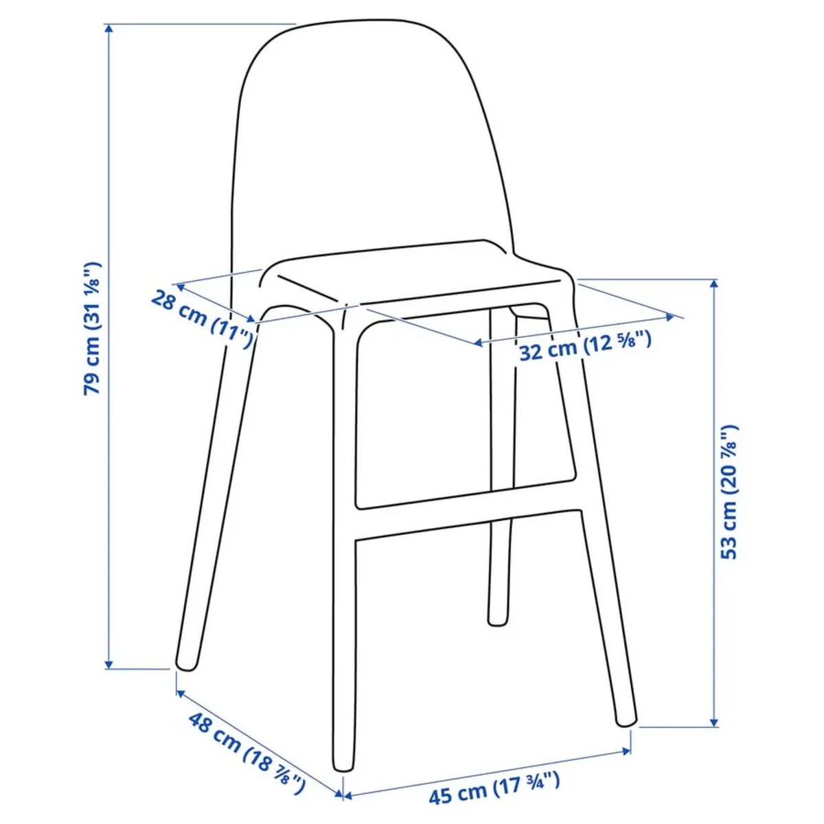 IKEA ‘urban’ white junior chair x2 - Image 4