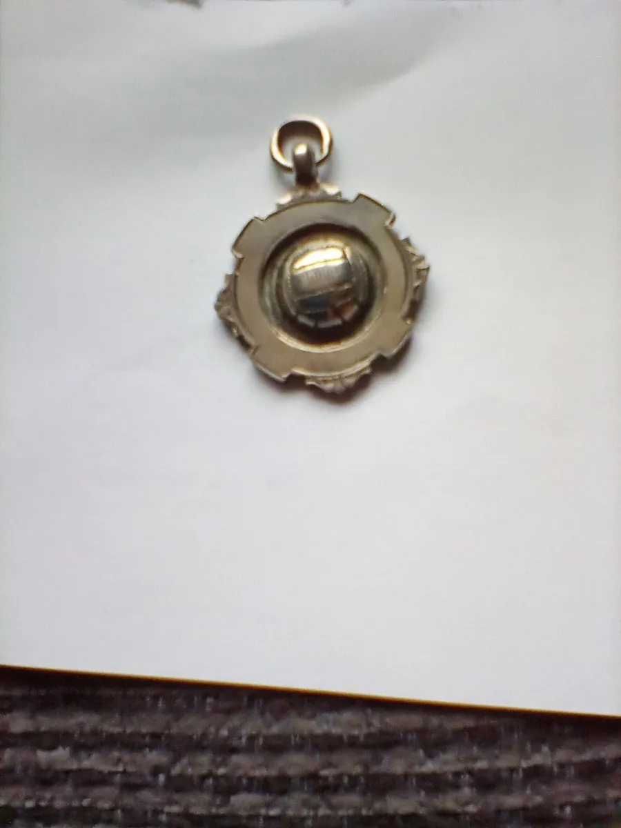 Vintage football silver medal 1937 - Image 1