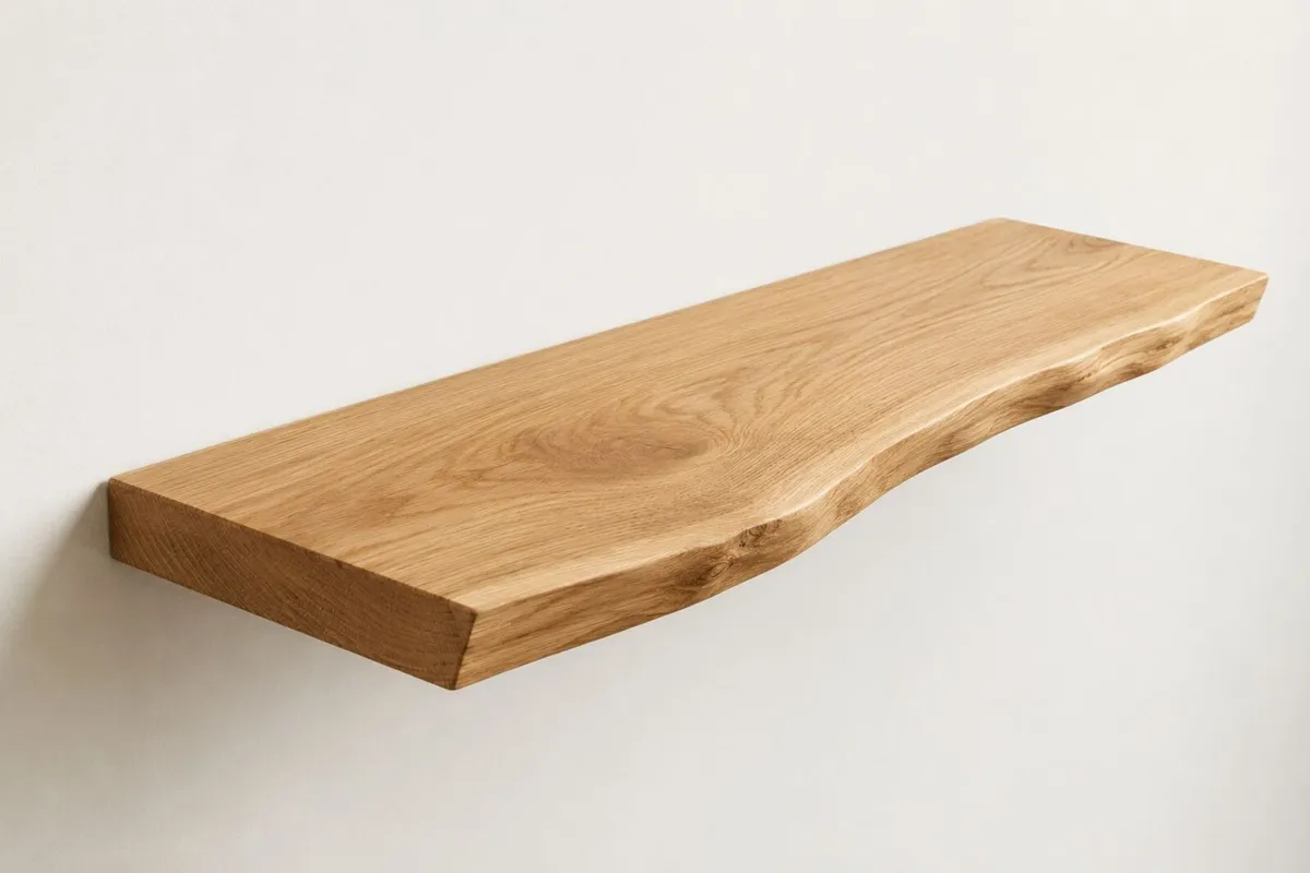 Live Edge Oak Floating Shelf | Made to Measure - Image 1