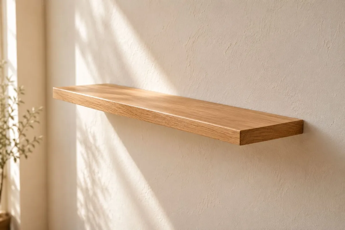 Straight Edge Oak Floating Shelf | Made to Measure - Image 1