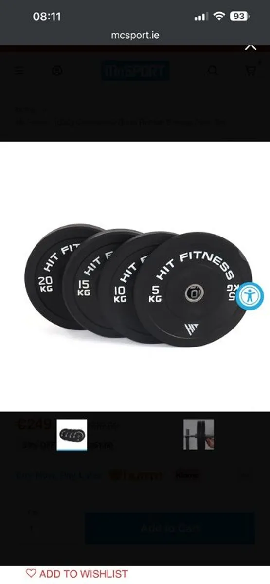 Olympic Bumper Plates 100kg Set and Storage Trolley - Image 1