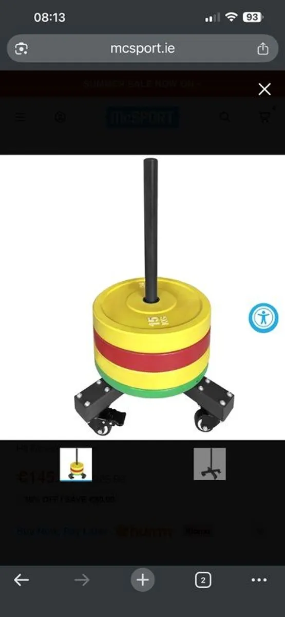 Olympic Bumper Plates 100kg Set and Storage Trolley - Image 2