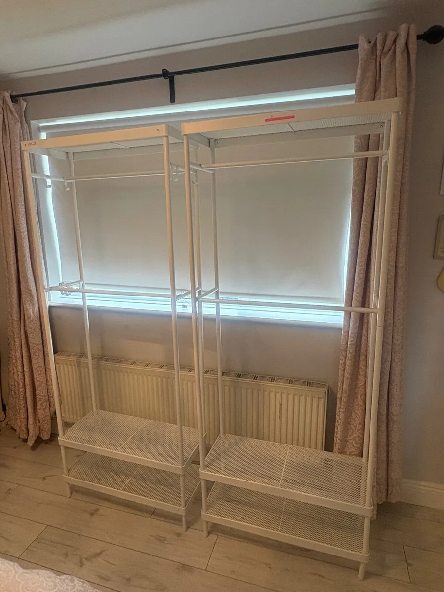 White ikea hanging rails x 2 - Image 2