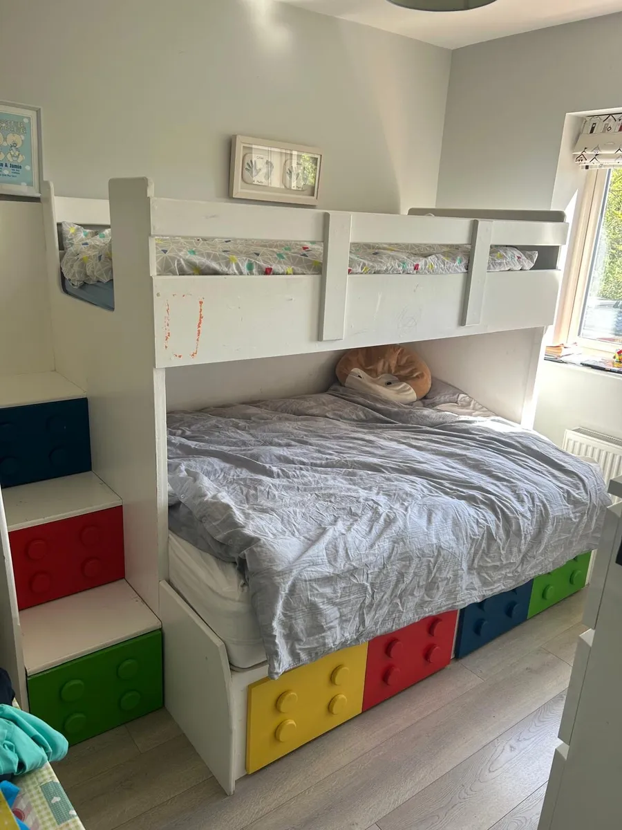 Kids Lego Double/single bunk bed with storage - Image 2