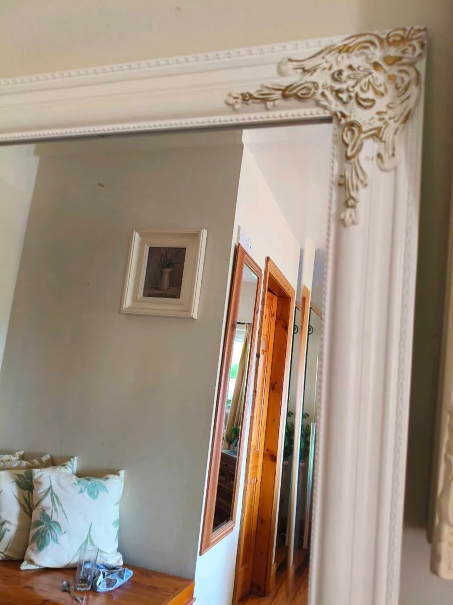 Lovely white gold mirror, New - Image 3